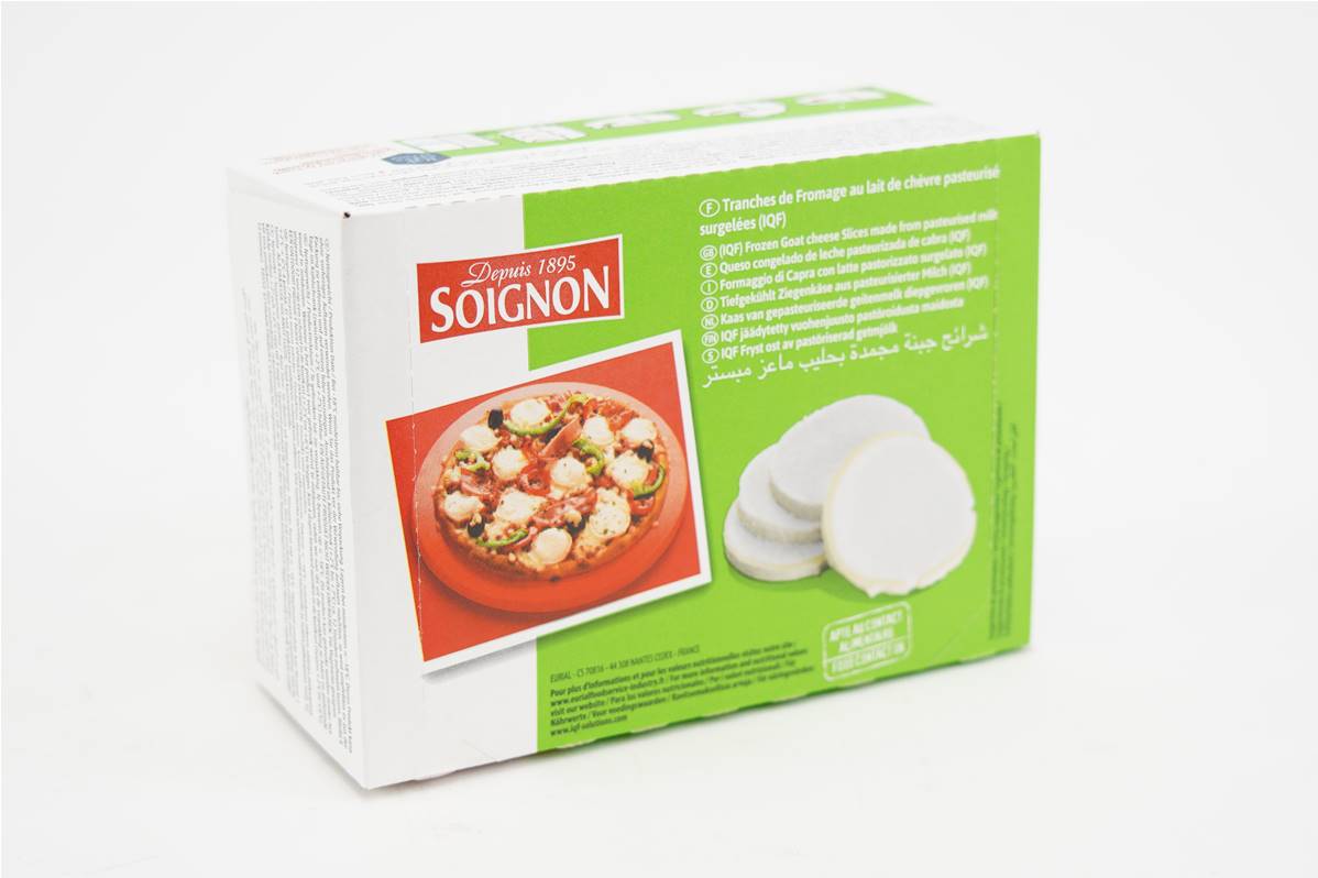 Fromage de chèvre diamètre 78mm 25tranches en barquette de 500gr