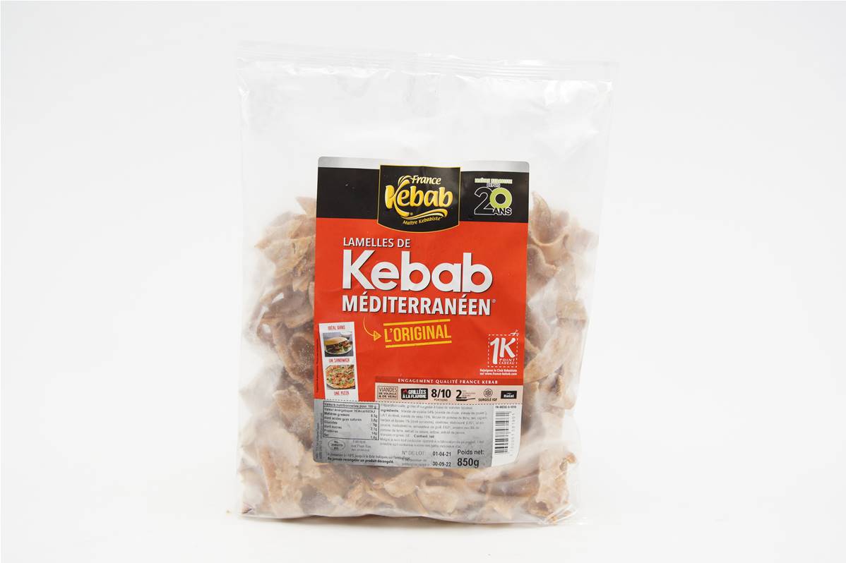 Lamelle kebab méditerranéen en sachet de 850gr