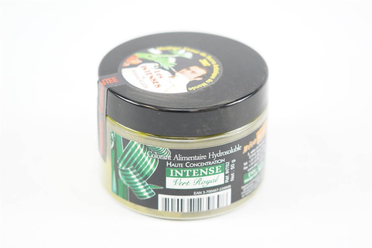 Colorant poudre vert royal intense en boite de 50gr