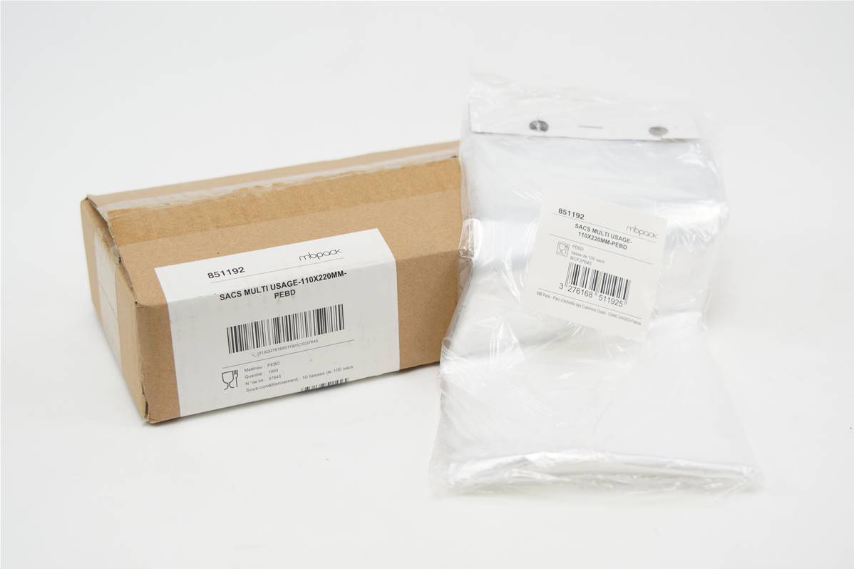 Sacs multi usage en nylon 11 x 22cm en paquet de 100