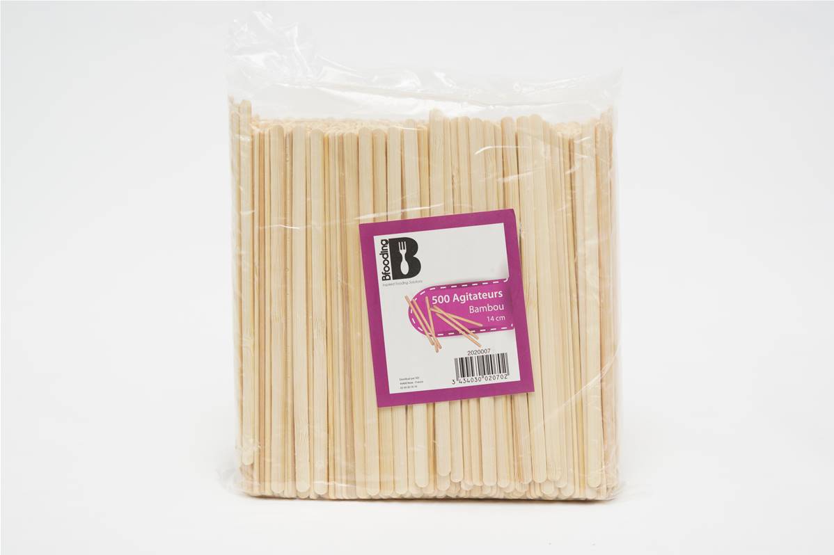 Agitateur en bambou 14cm en paquet de 500