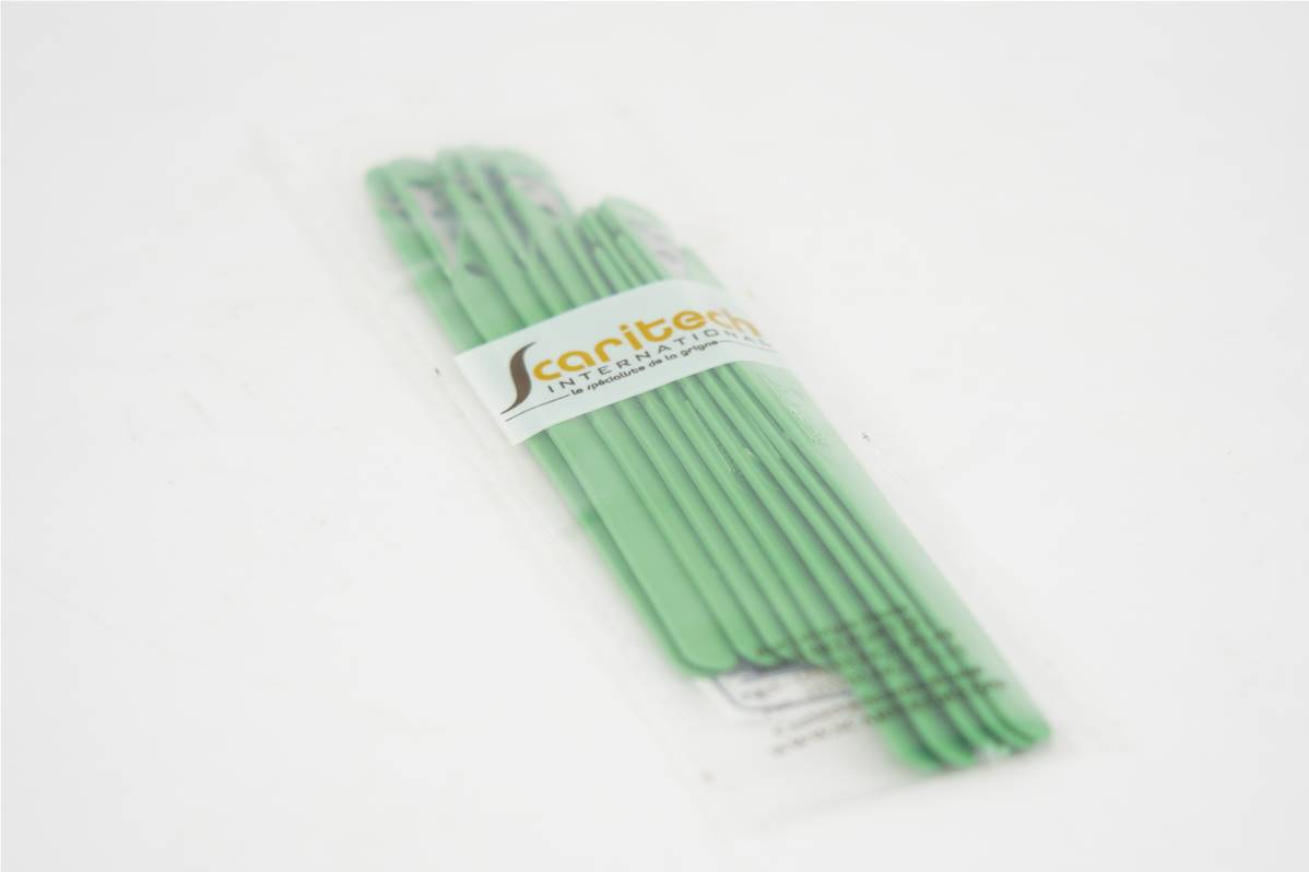 Grignette verte lame fixe en sachet de 10