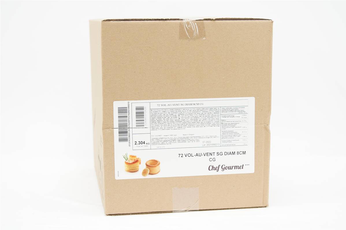 Bouchée vol au vent ø8cm mg carton de 72 Gourmet