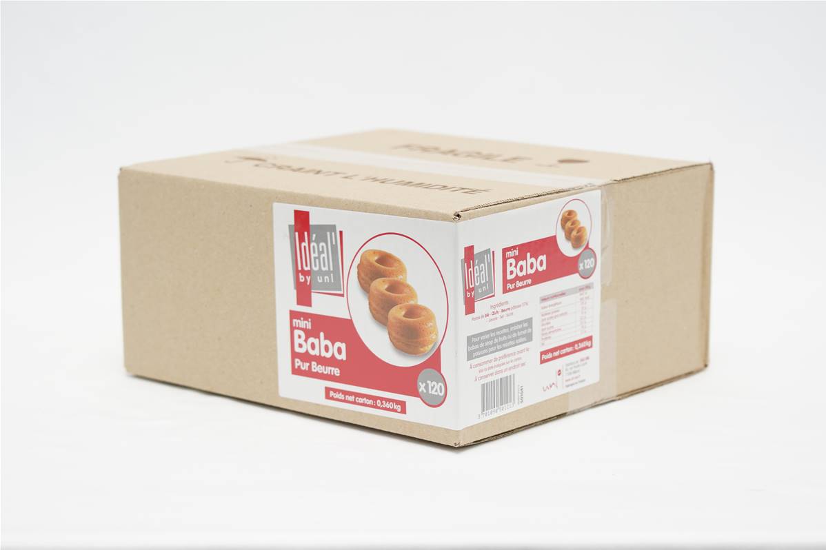 Baba mini caissette pur beurre 3gr carton de 120 Idéal