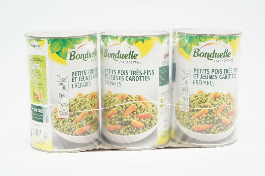 Petit pois carotte très fin 5/1 pack de 3 - Épicerie/Conserves - SODIBO