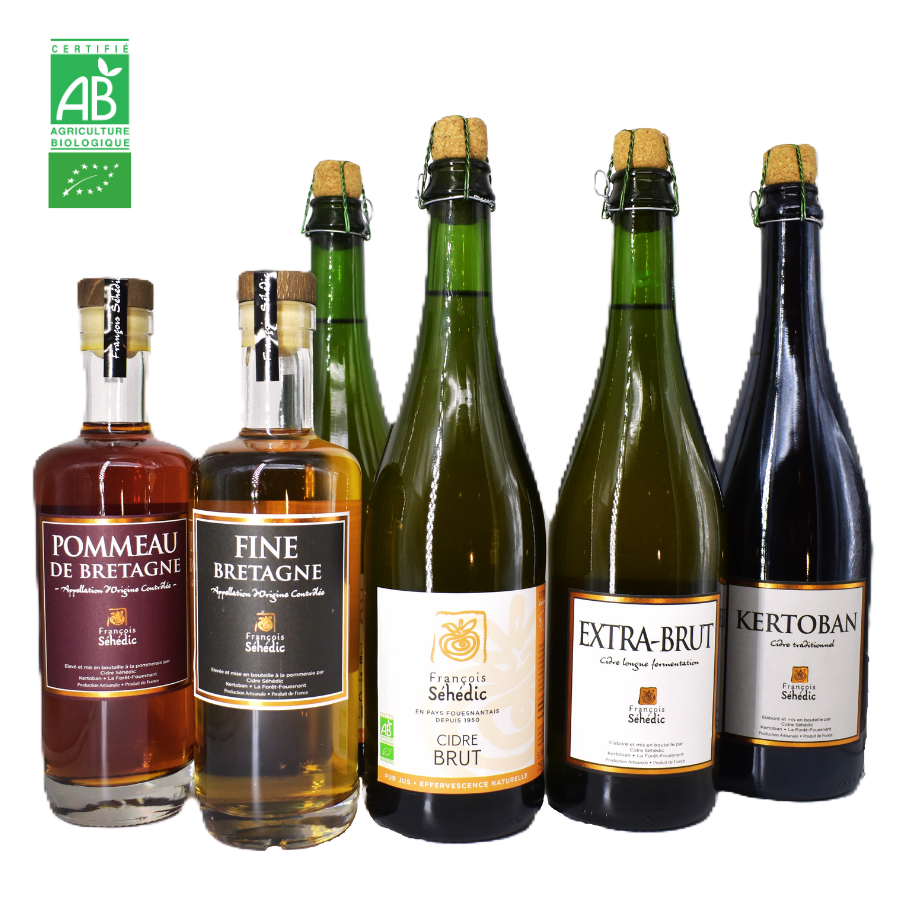 coffret terroir - cidre pommeau fine bretagne séhédic