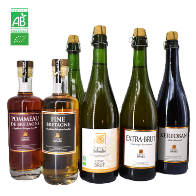 coffret terroir - cidre pommeau fine bretagne séhédic