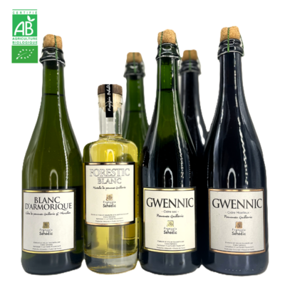 coffret guillevic - cidre gwennic blanc d'armorique forestic blanc bio séhédic