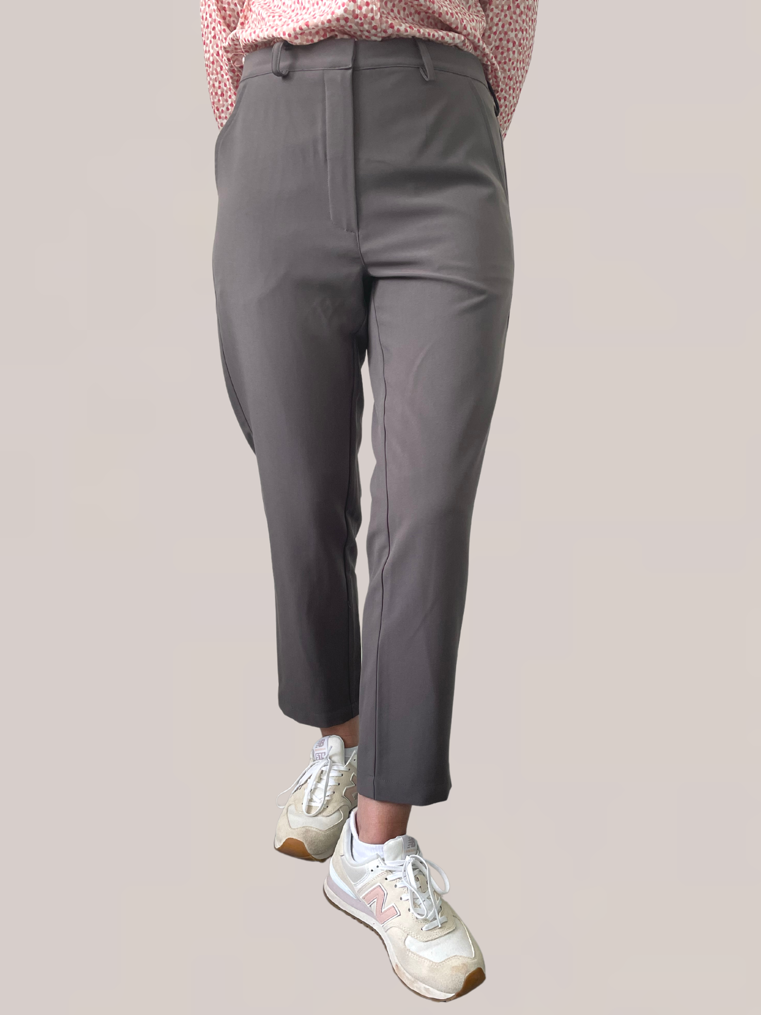 PAULINE TAUPE - vetement-pantalon-personne-agee-taupe-face-2