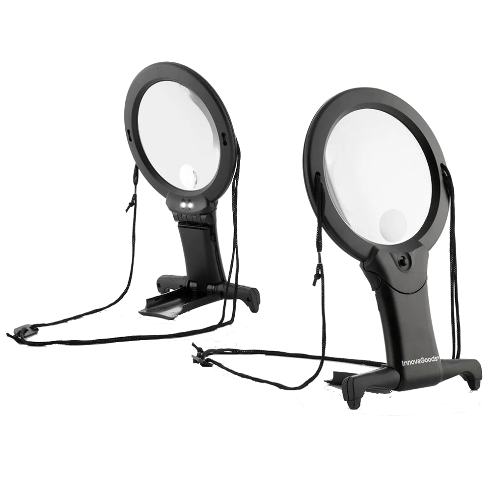 Loupe Mains Libres avec Lumière LED 5 sans fond