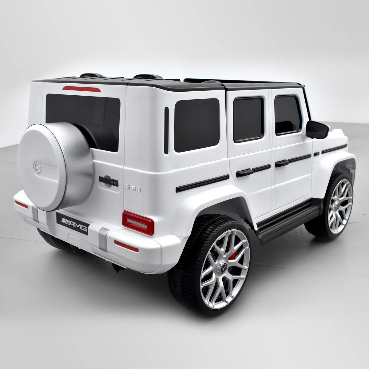 VOITURE ÉLECTRIQUE ENFANT MERCEDES AMG G63 2 PLACES BLANC 5 SUR 15