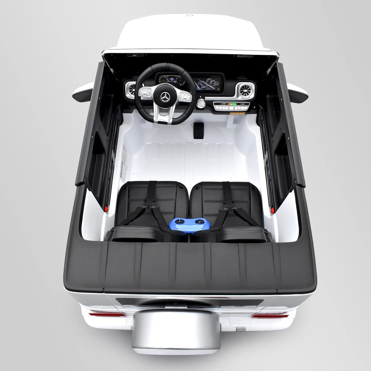 VOITURE ÉLECTRIQUE ENFANT MERCEDES AMG G63 2 PLACES BLANC 7 SUR 15