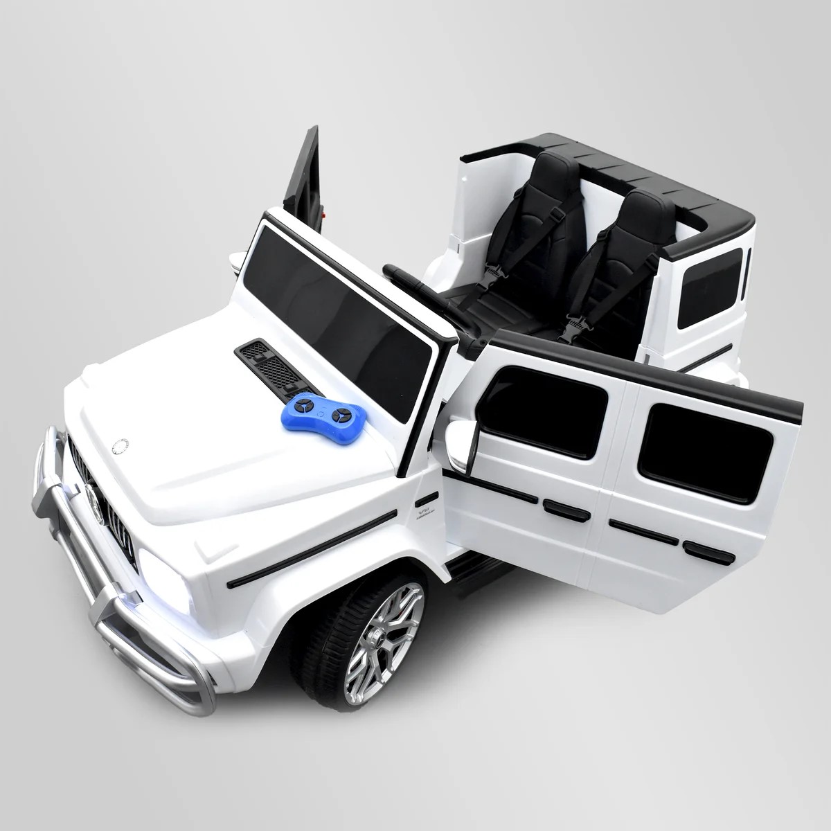 VOITURE ÉLECTRIQUE ENFANT MERCEDES AMG G63 2 PLACES BLANC 8 SUR 15