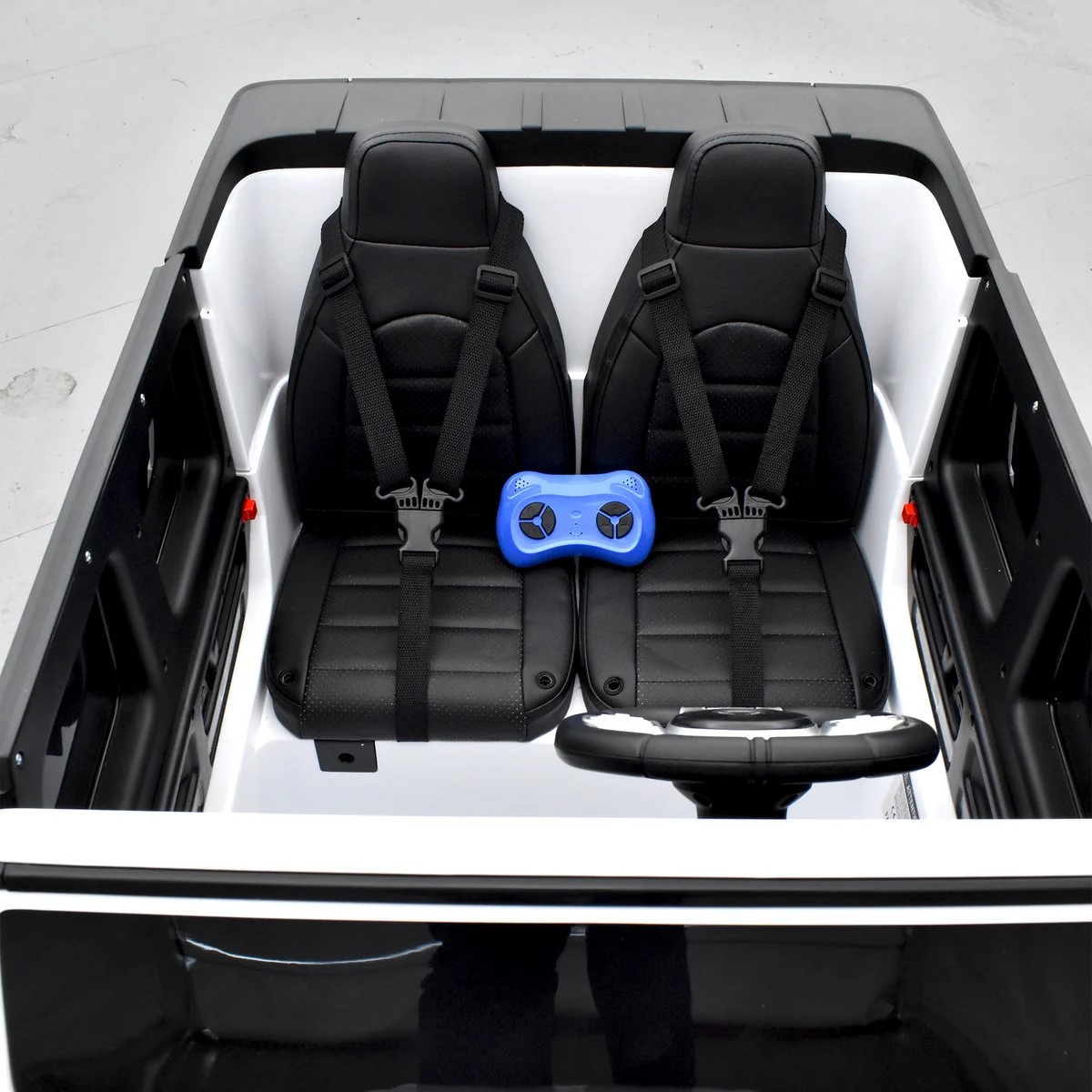 VOITURE ÉLECTRIQUE ENFANT MERCEDES AMG G63 2 PLACES BLANC 14 SUR 15