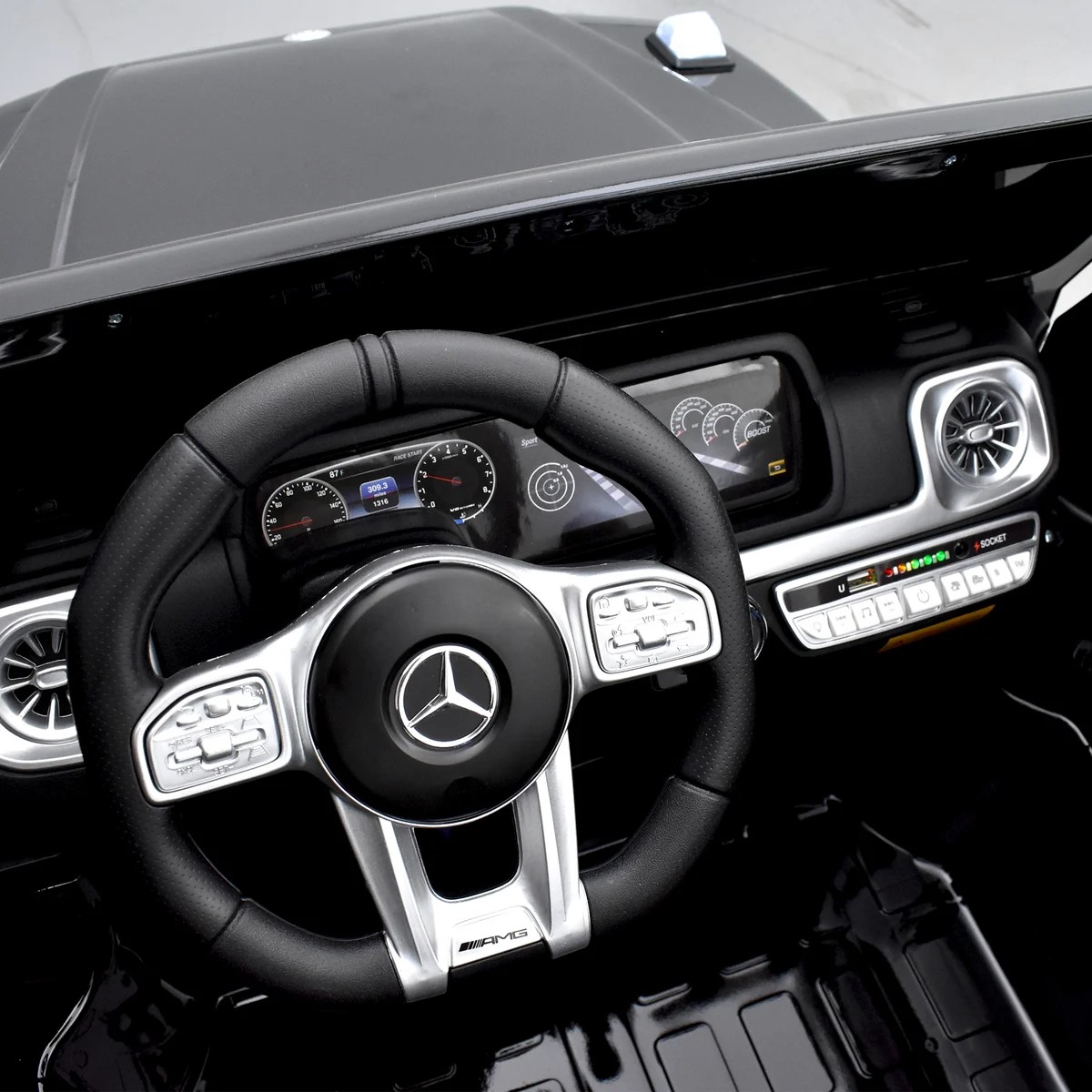 VOITURE ÉLECTRIQUE ENFANT MERCEDES AMG G63 2 PLACES NOIR 15 SUR 15