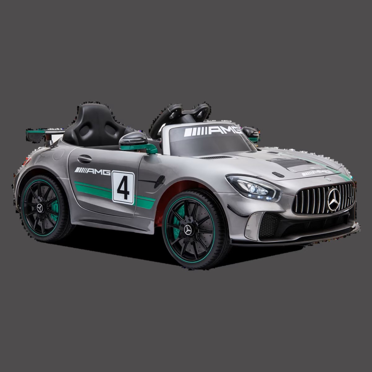 VOITURE ÉLECTRIQUE ENFANT MERCEDES AMG GT4 SILVER 4 Sur 7