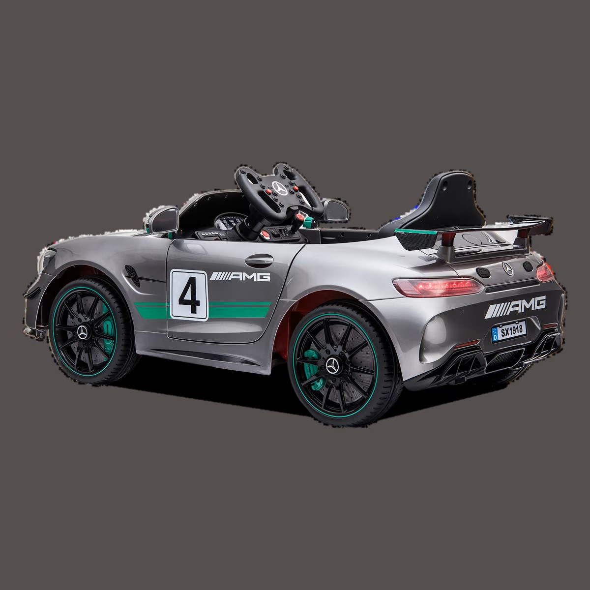 VOITURE ÉLECTRIQUE ENFANT MERCEDES AMG GT4 SILVER 6 Sur 7