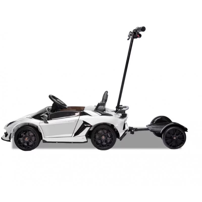 voiture-electrique-enfant-lamborghini-aventador-avec-porteur-blanc-apollo 6 sur 7