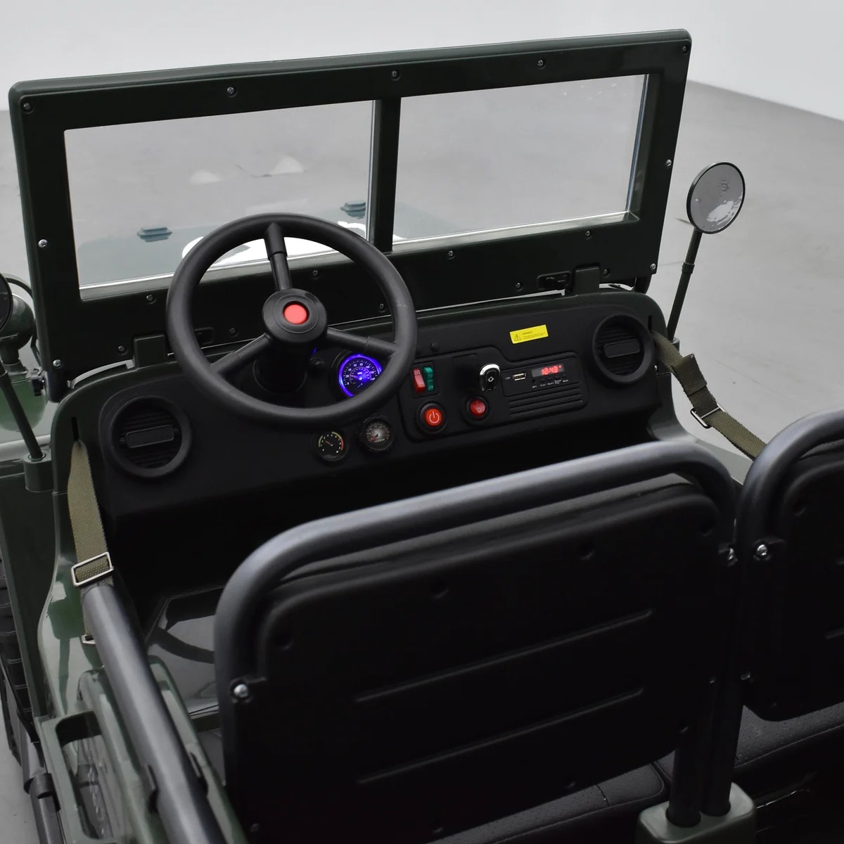 VOITURE ÉLECTRIQUE ENFANT JEEP WILLYS 3 PLACES 12V VERT 5 sur 15