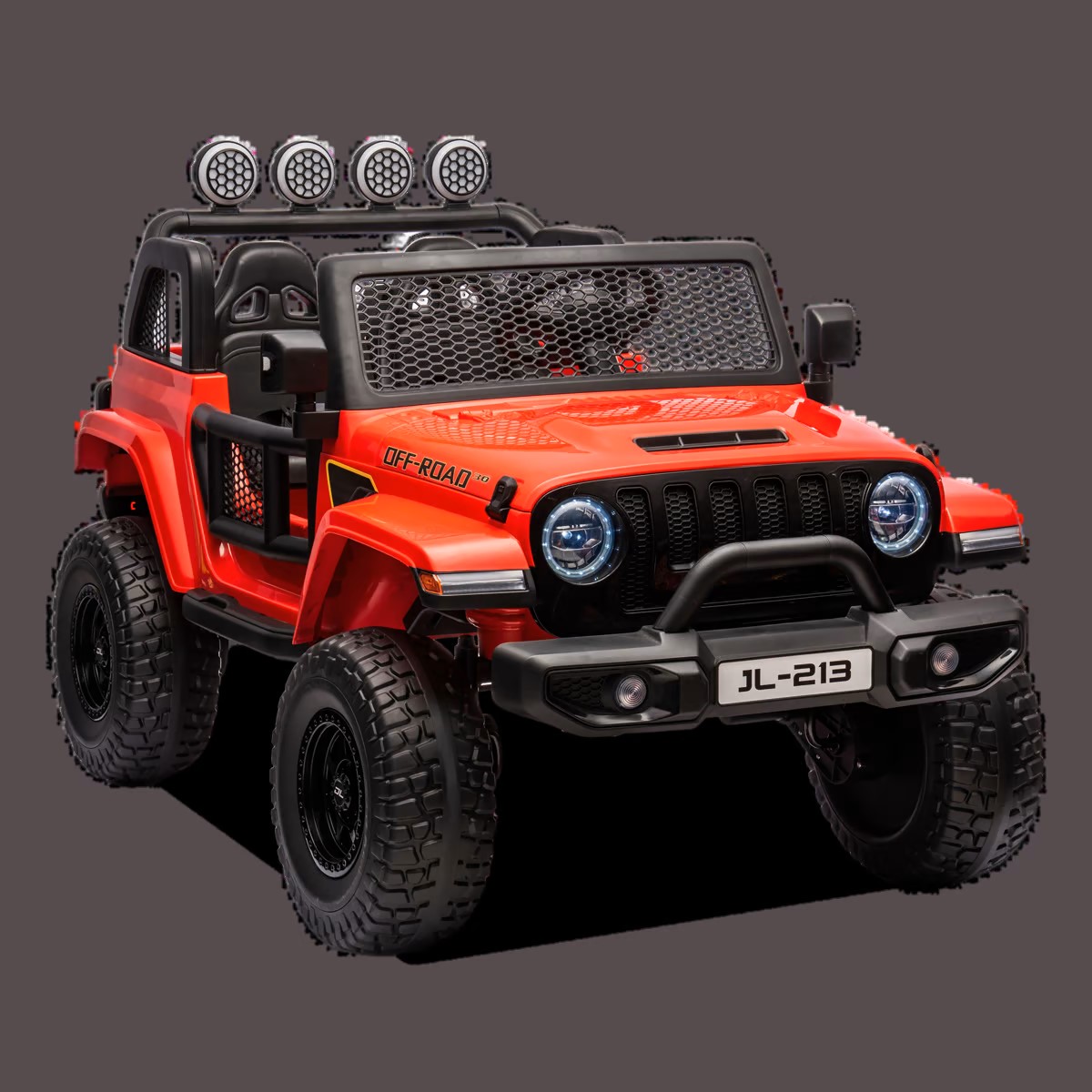 VOITURE ÉLECTRIQUE ENFANT JEEP GEOLAND V2 24V ROUGE 2 PLACES