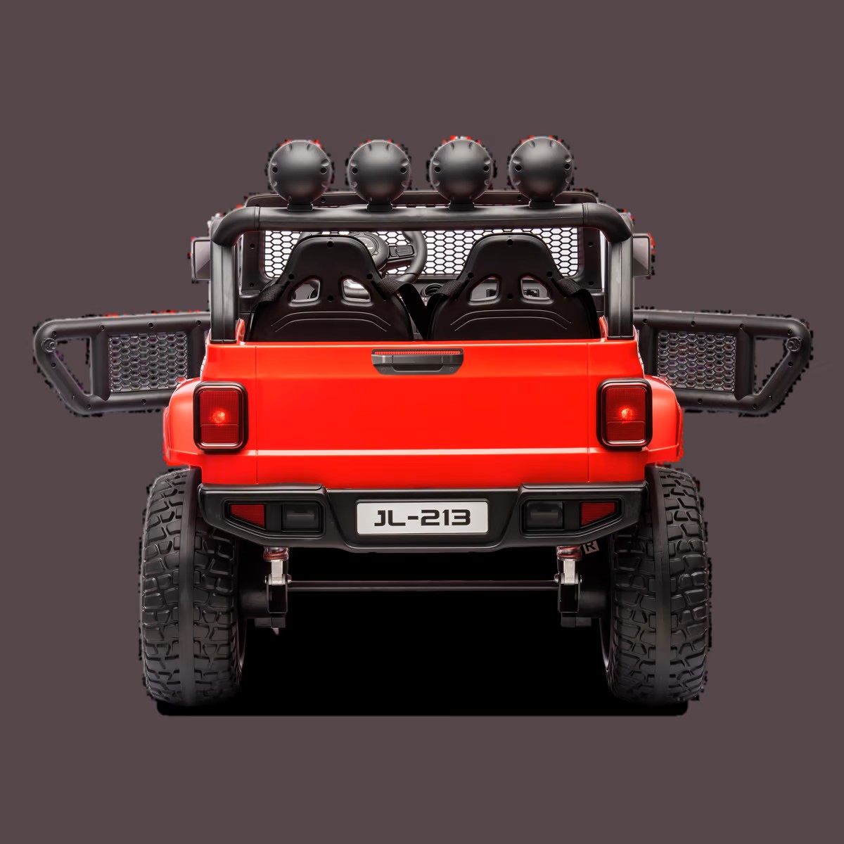 VOITURE ÉLECTRIQUE ENFANT JEEP GEOLAND V2 24V ROUGE 2 PLACES 3 sur 6