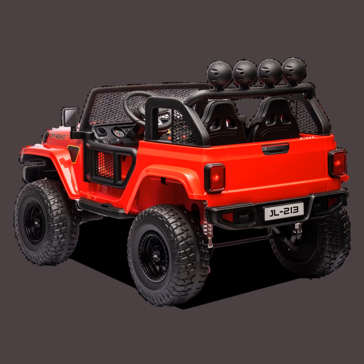 VOITURE ÉLECTRIQUE ENFANT JEEP GEOLAND V2 24V ROUGE 2 PLACES 5 sur 6