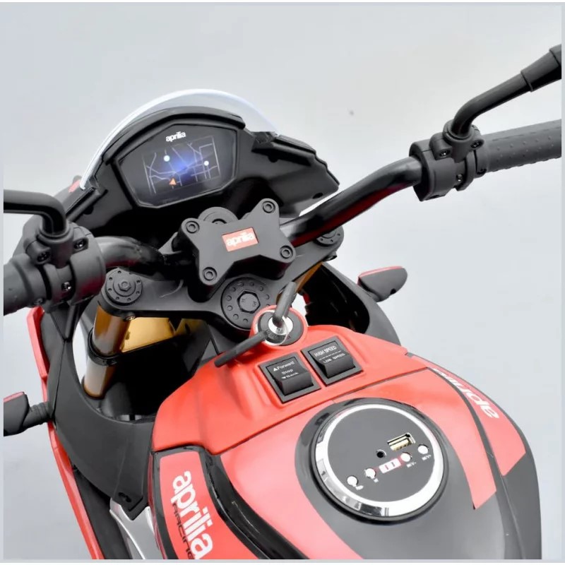 moto-electrique-enfant-aprilia-tuono-v4-rouge-apollo 8 sur 8