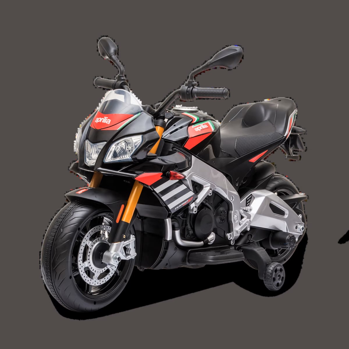 MOTO ÉLECTRIQUE ENFANT APRILIA TUONO V4 NOIR 3 sur 7