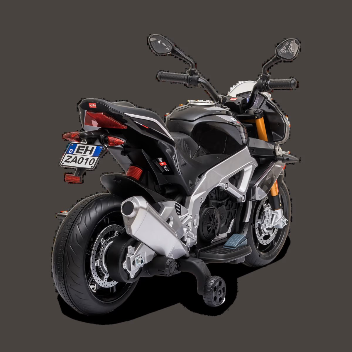 MOTO ÉLECTRIQUE ENFANT APRILIA TUONO V4 NOIR 7 sur 7