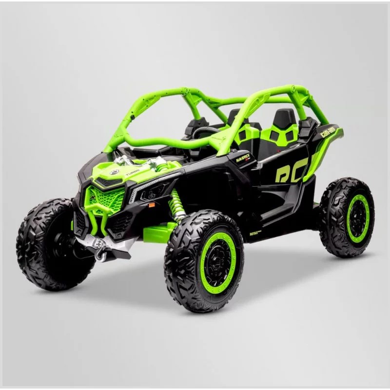 buggy-electrique-enfant-smx-can-am-maverick-24v-vert-apollo 6 sur 7