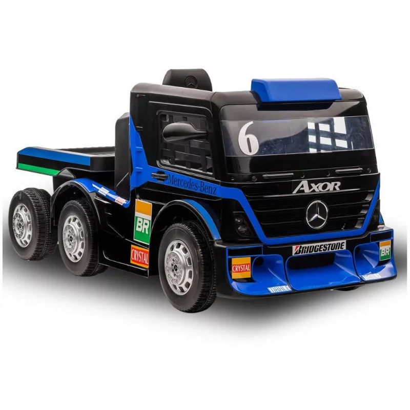 CAMION ÉLECTRIQUE ENFANT MERCEDES AXOR 12V BLEU 1 PLACE