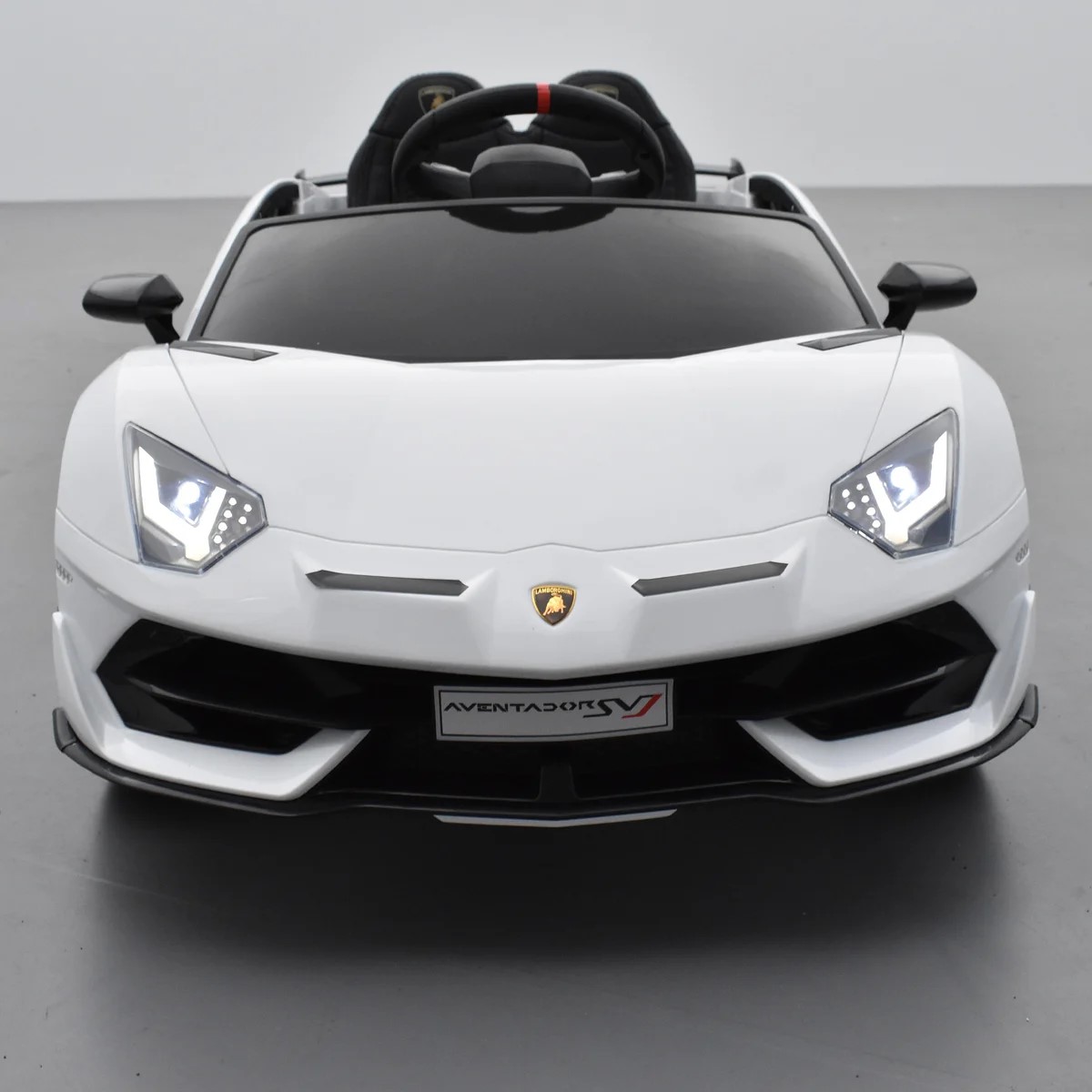 VOITURE ÉLECTRIQUE ENFANT LAMBORGHINI AVENTADOR SVJ 12V BLANC 3 SUR 15