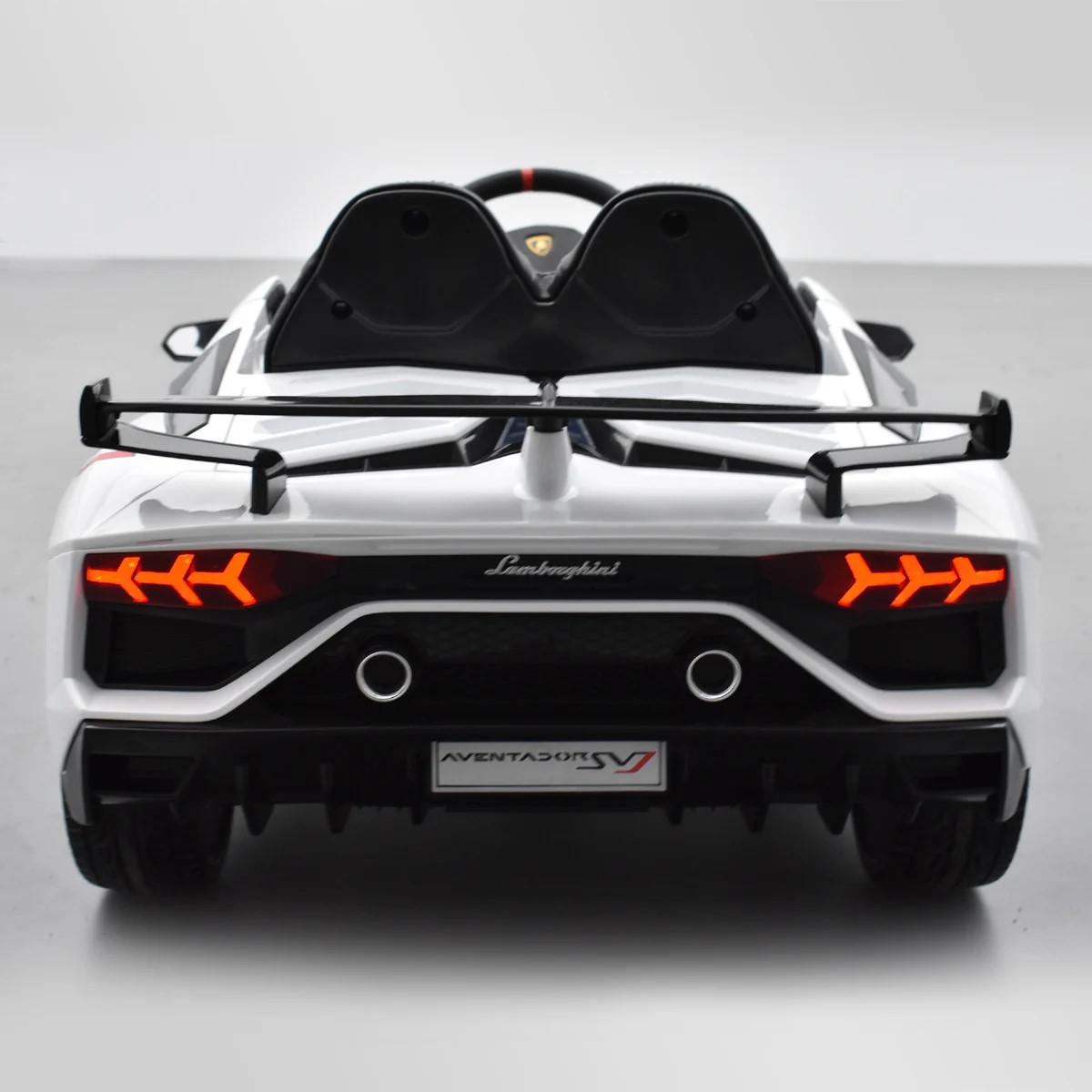 VOITURE ÉLECTRIQUE ENFANT LAMBORGHINI AVENTADOR SVJ 12V BLANC 4 SUR 15