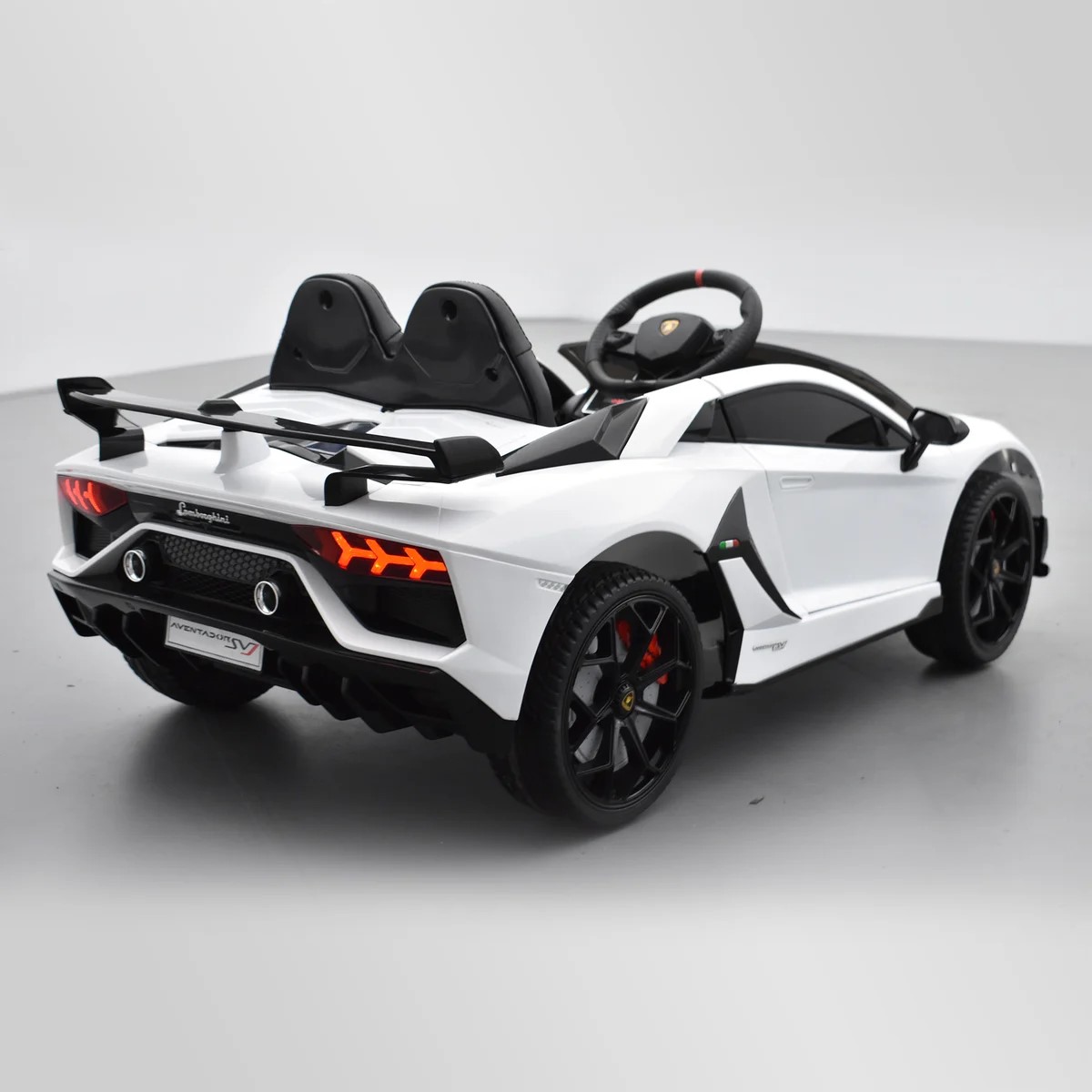VOITURE ÉLECTRIQUE ENFANT LAMBORGHINI AVENTADOR SVJ 12V BLANC 5 SUR 15