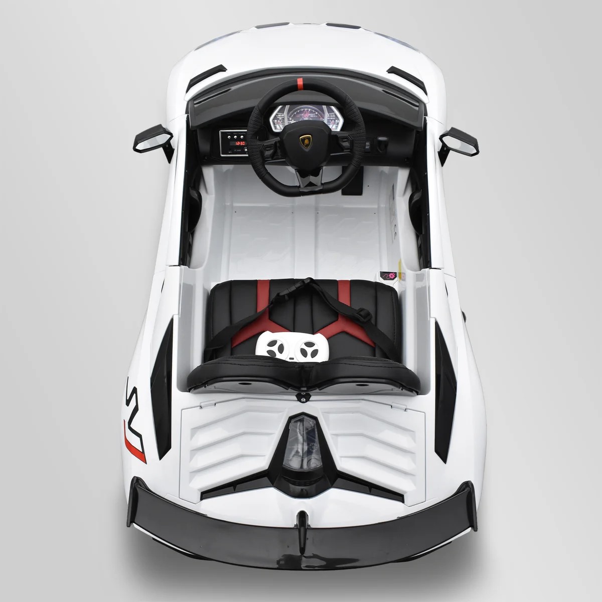VOITURE ÉLECTRIQUE ENFANT LAMBORGHINI AVENTADOR SVJ 12V BLANC 9 SUR 15
