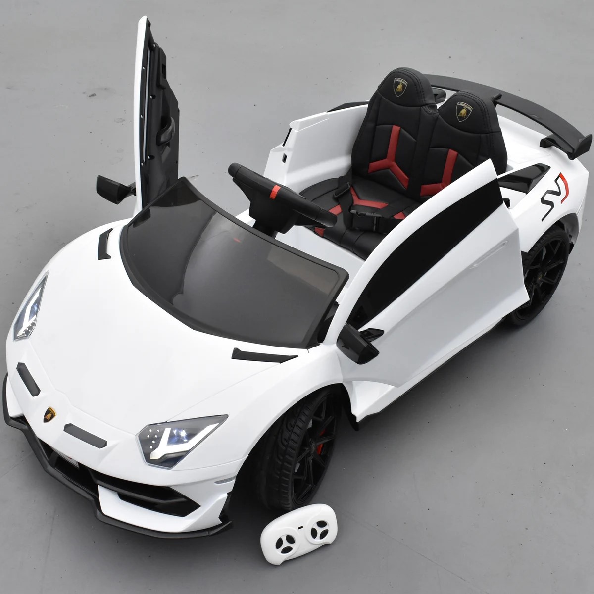 VOITURE ÉLECTRIQUE ENFANT LAMBORGHINI AVENTADOR SVJ 12V BLANC 10 SUR 15