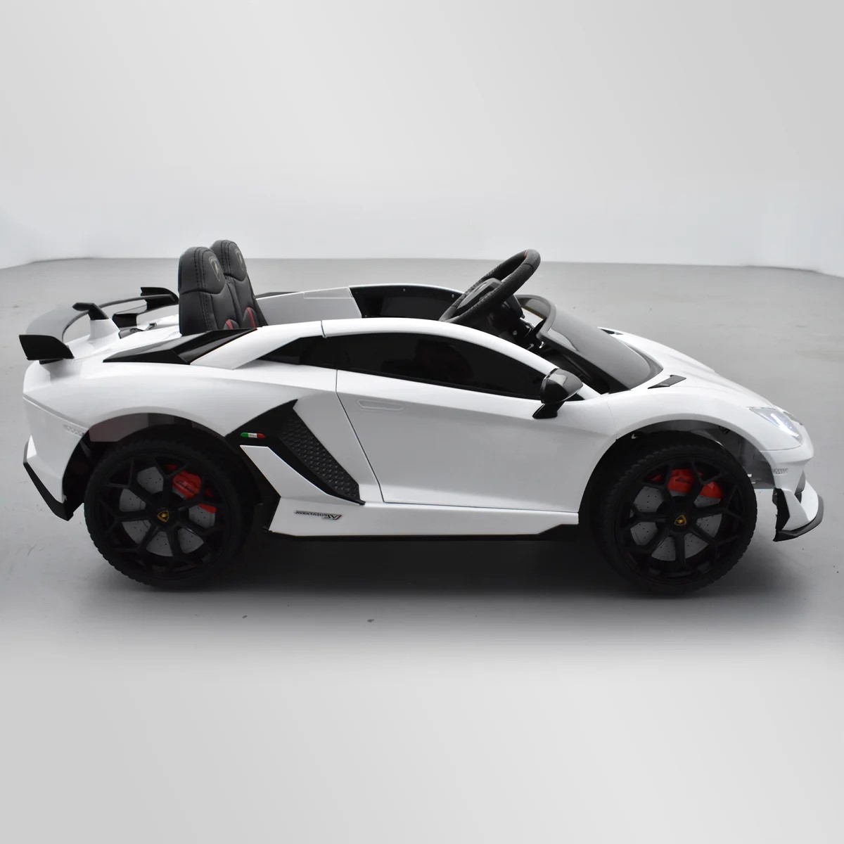 VOITURE ÉLECTRIQUE ENFANT LAMBORGHINI AVENTADOR SVJ 12V BLANC 11 SUR 15