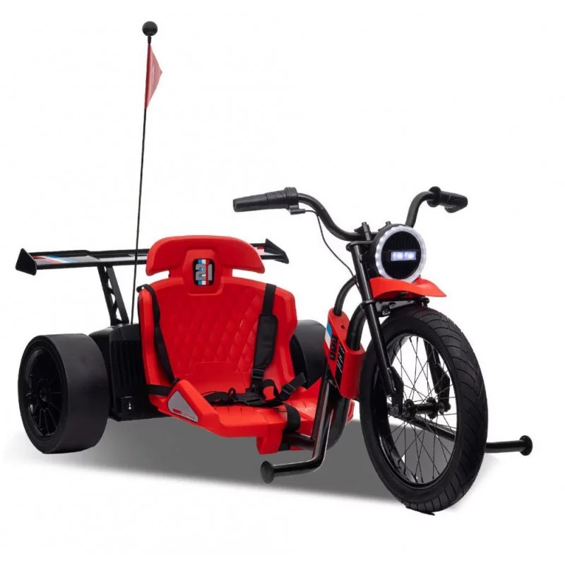 KARTING ÉLECTRIQUE ENFANT DRIFT TRIKE 24V ROUGE 1 PLACE