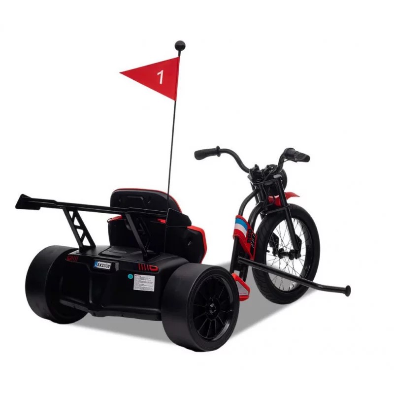 karting-electrique-enfant-drift-trike-24v-rouge-apollo 4 sur 7