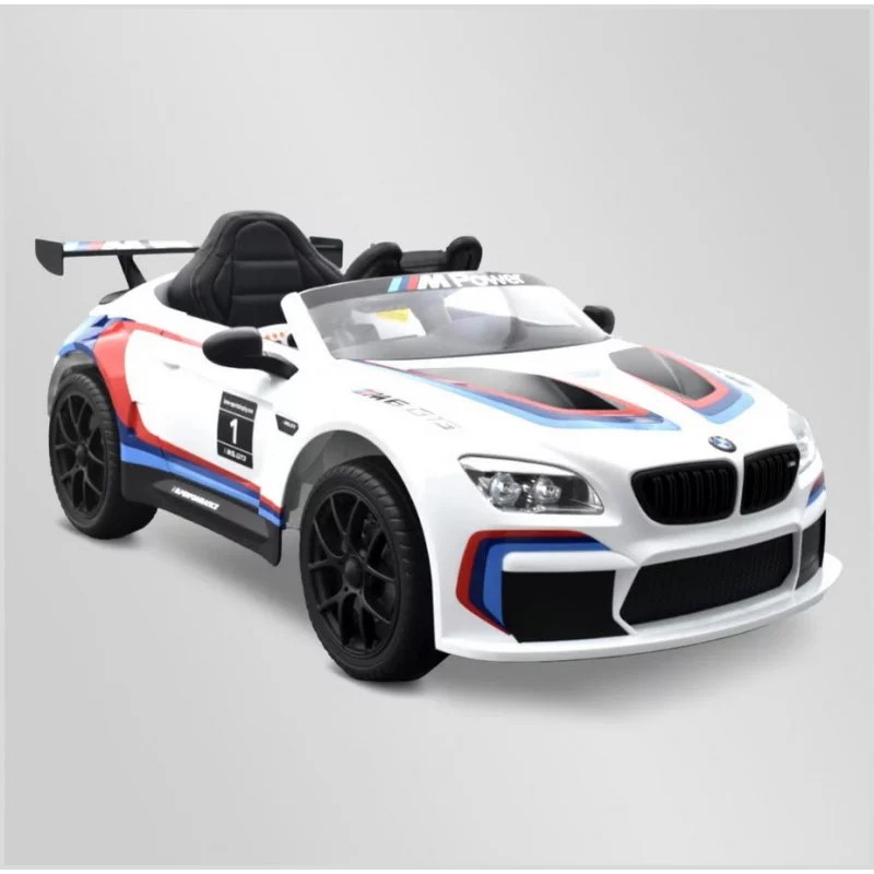 VOITURE ÉLECTRIQUE ENFANT BMW M6 GT3 BLANC 1 PLACE