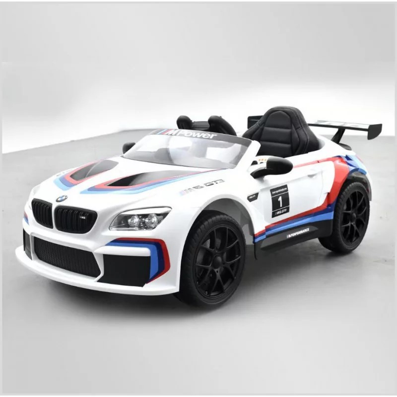 voiture-electrique-enfant-bmw-m6-gt3-blanc-apollo 2 SUR 9