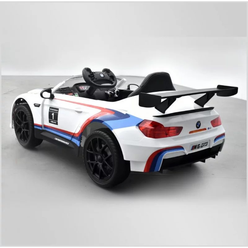 voiture-electrique-enfant-bmw-m6-gt3-blanc-apollo 5 SUR 9