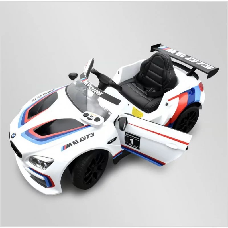 voiture-electrique-enfant-bmw-m6-gt3-blanc-apollo 7 SUR 9