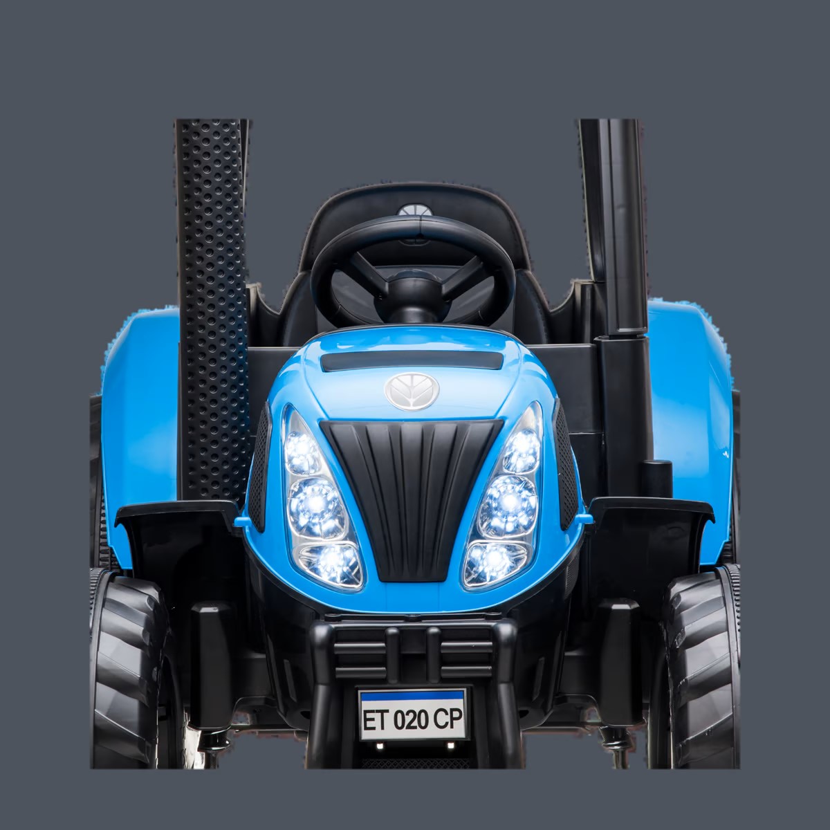 TRACTEUR ÉLECTRIQUE ENFANT NEW HOLLAND BLEU 1 PLACE  (3)