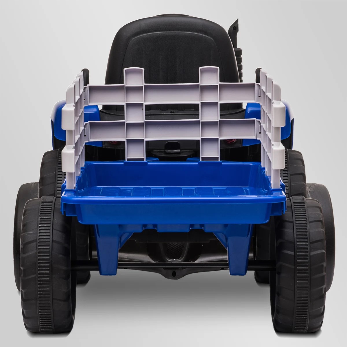 TRACTEUR ÉLECTRIQUE ENFANT AVEC REMORQUE BLEU 5 sur 8