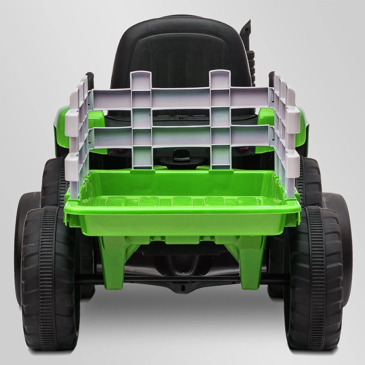 TRACTEUR ÉLECTRIQUE ENFANT AVEC REMORQUE VERT 5 sur 8