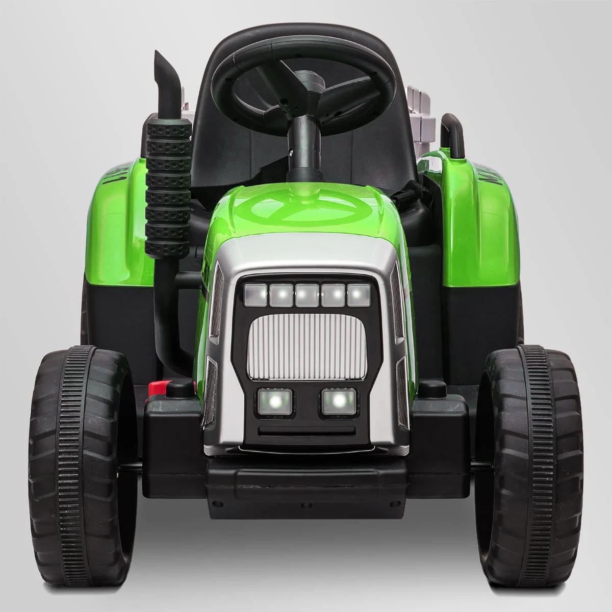 TRACTEUR ÉLECTRIQUE ENFANT AVEC REMORQUE VERT 6 sur 8
