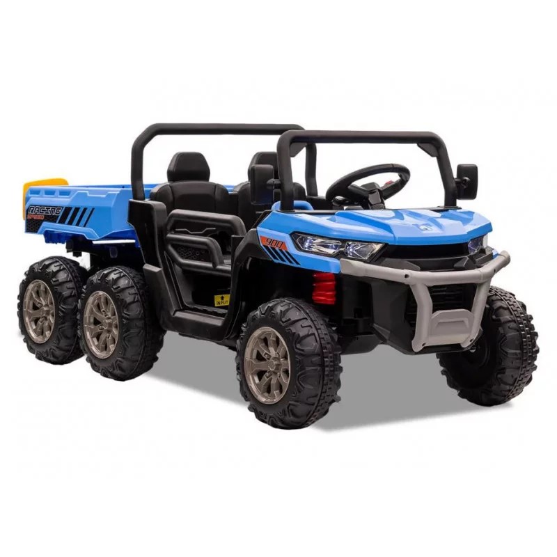 UTILITAIRE ÉLECTRIQUE ENFANT 6X6 AVEC BENNE BASCULANTE BLEU 2 PLACES