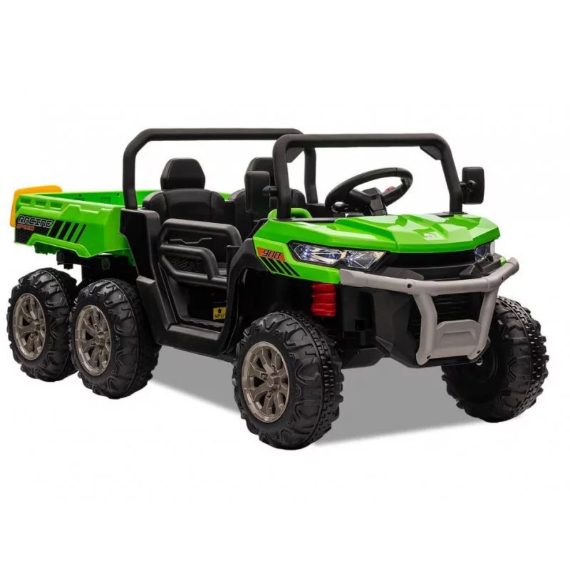 UTILITAIRE ÉLECTRIQUE ENFANT 6X6 AVEC BENNE BASCULANTE VERT 2 PLACES