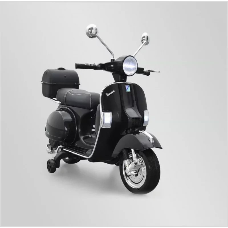 SCOOTER ÉLECTRIQUE ENFANT PIAGGIO VESPA PX150 NOIR 1 PLACE